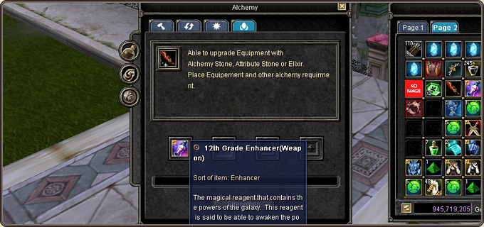 The 12th Grade Enhancer (Weapon) tooltip — the only reinforcement material for the 12th grade and higher