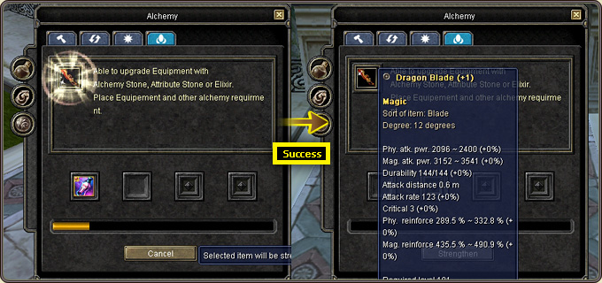 A successful reinforcement: the 12th degree Dragon Blade (+1)