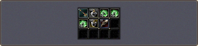 The dismantling item and the ingredients prepared in the inventory