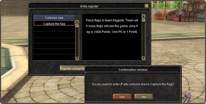 Battle Arena — teleporting to the battlefield