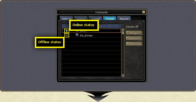 Adding Friends — the updated friends list