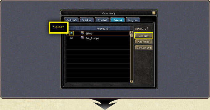 Adding Friends — the online/offline indicators