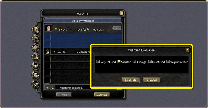 Guardian System — registering to the academy