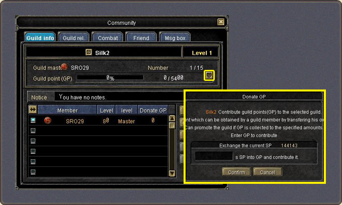 Guild — emblems in view