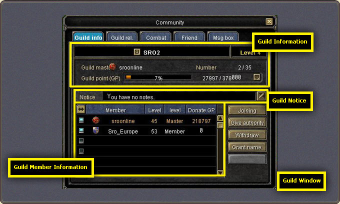 Guild — member management
