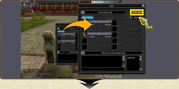Private Stall — starting sales with Open Stall