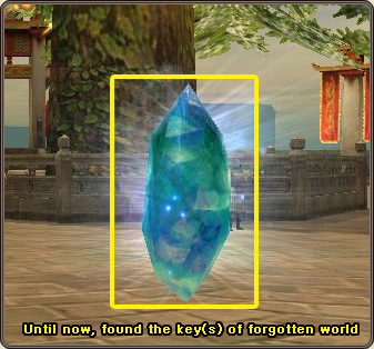 “Until now, found the key(s) of forgotten world” — the Forgotten World key found in the dungeon