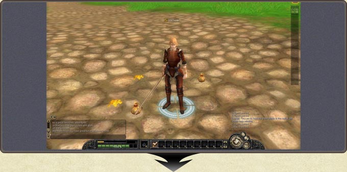 Items and gold dropped by slain monsters appear on the ground