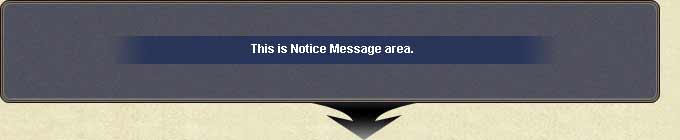 The notice message area
