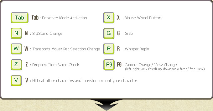 In-game hotkeys