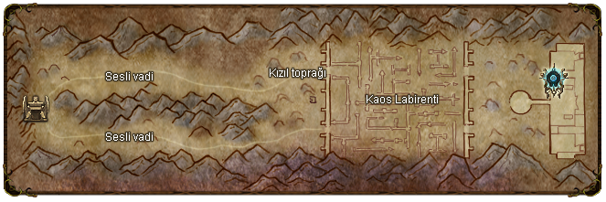 The official route: from the Alexandria exit through the Sound Valley, the Red Earth and the Chaos Labyrinth to the Dimension Gate