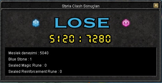 Styria Clash LOSE